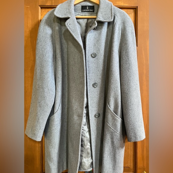 Vintage Blue Gray Wool Coat Womens size small/medium - Picture 2 of 7